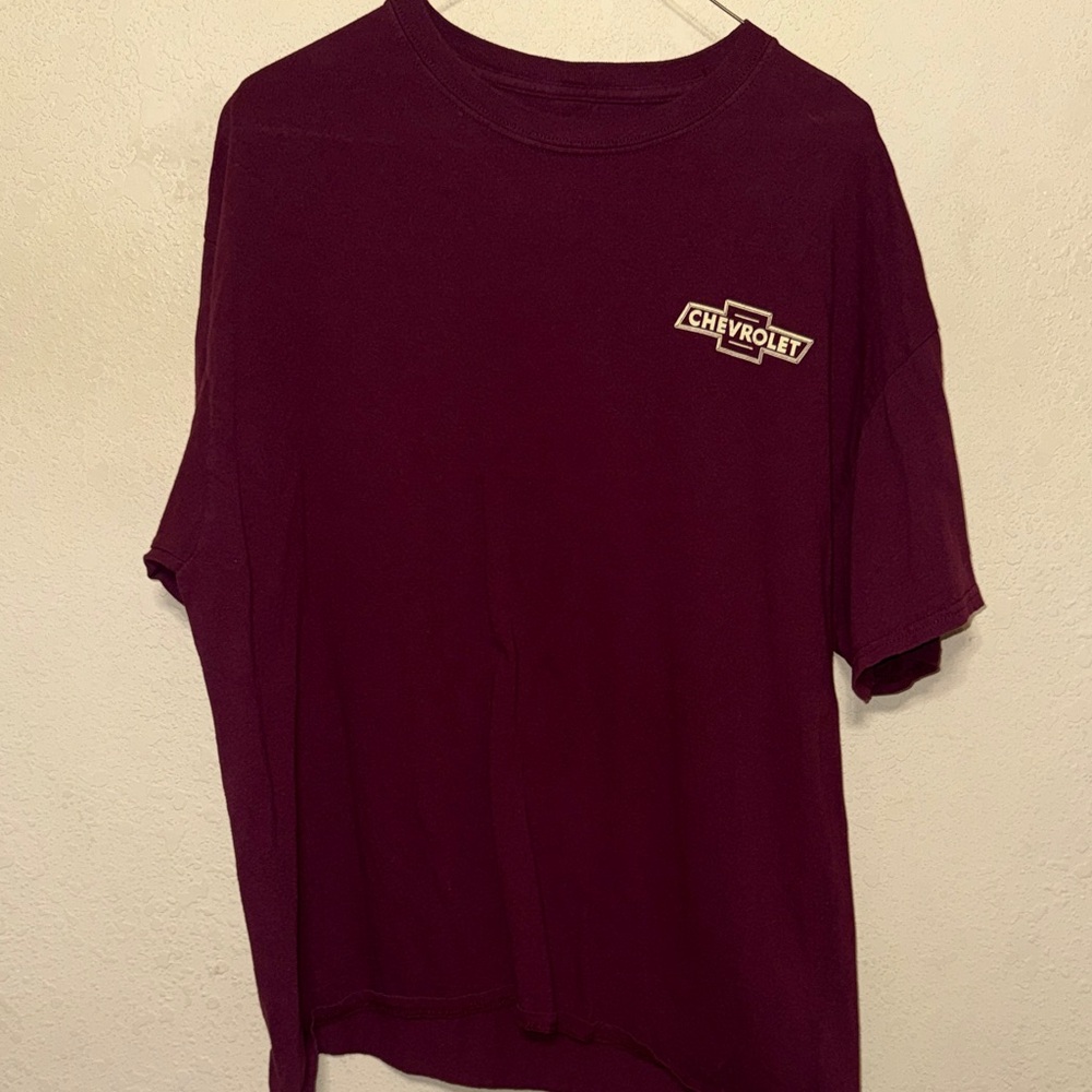 Chevrolet Women's Burgundy Short Sleeve Tee